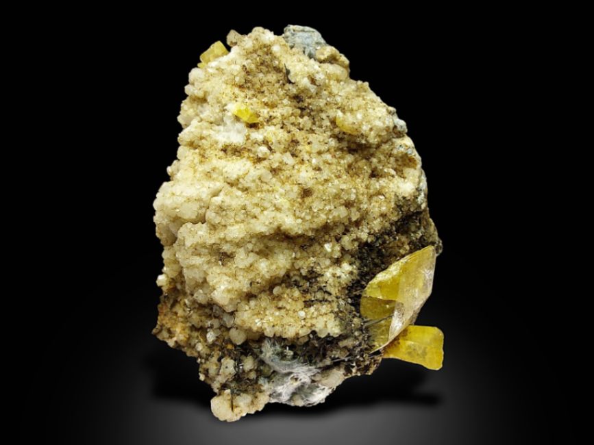 70 gram Titanite/Sphene Crystals with Aegirine on Matrix Specimen from Zagi Mountain, KPK, Pakistan