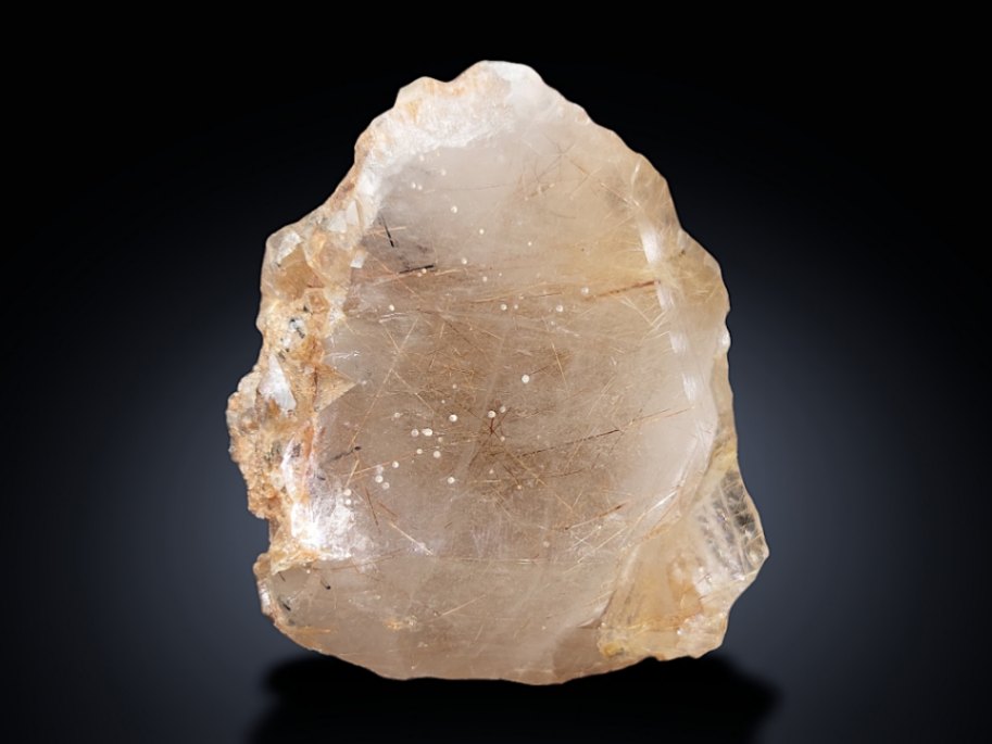 Golden Rutile Quartz Specimen from Zagi Mountain, KPK, Pakistan - Rare Gemstone Treasure