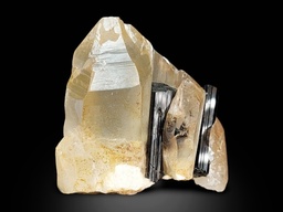 Magnificent Quartz with Schorl Tourmaline Crystals: Rare Specimen from Skardu, Gilgit-Baltistan, Pakistan