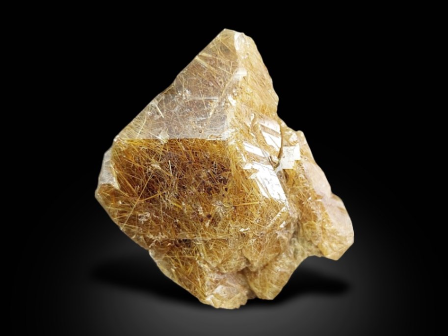 Auction For Rare Golden Rutile Crystals Inclusion in Quartz Specimen from Zagi Mountain, KPK, Pakistan - Geological Treasure!